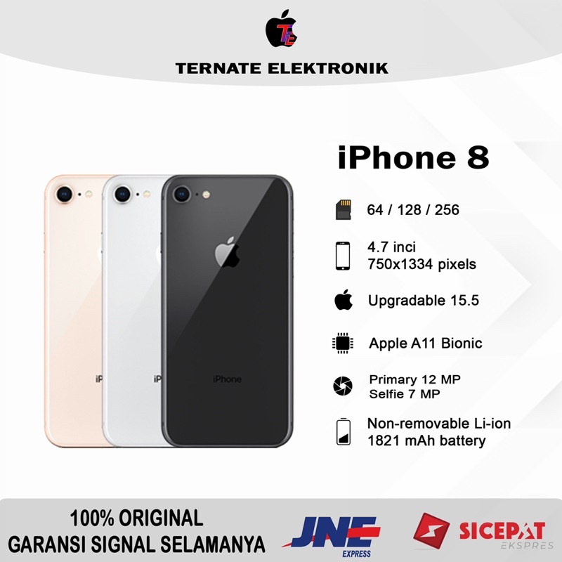 iphone 8 64gb 128gb 256gb Fulset Original imei All Operator