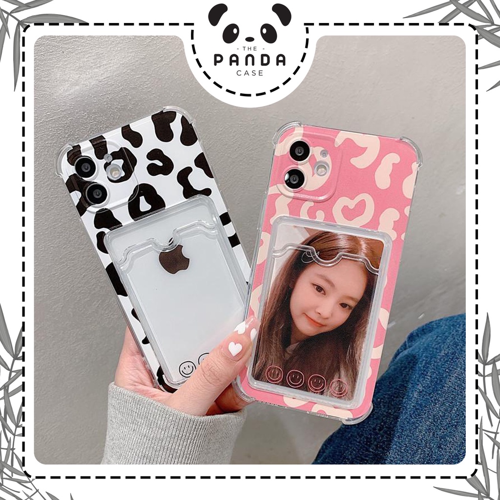 [TPC] Wallet Case Leopard BW PINK Card Holder Phone Case IPHONE 6 6S 7 8 PLUS X XS MAX XR 11 12 13 MINI PRO MAX IP026