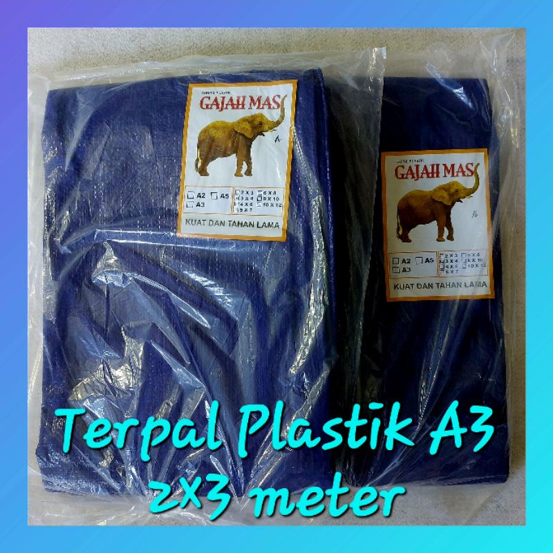 TERPAL PLASTIK A3 2x3 / 2 x 3 METER KOLAM IKAN TRUK MOBIL TENDA KOTAK LELE