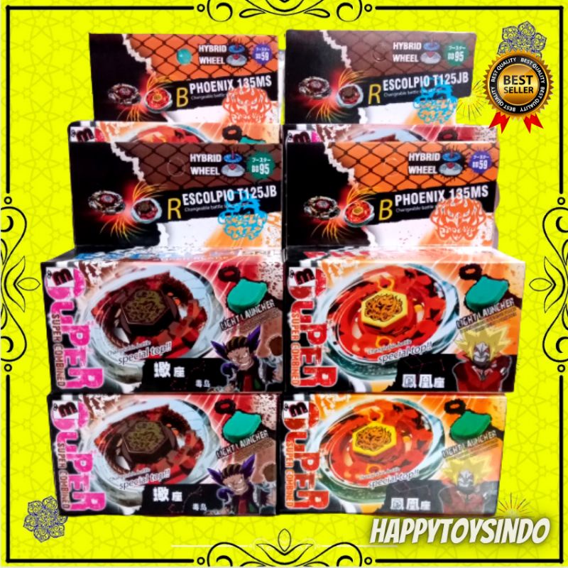 Mainan Maenan Maianan Anak Cowo Cowok Laki Laki Gangsing Beyblade Metal Master Super Combined Spinne