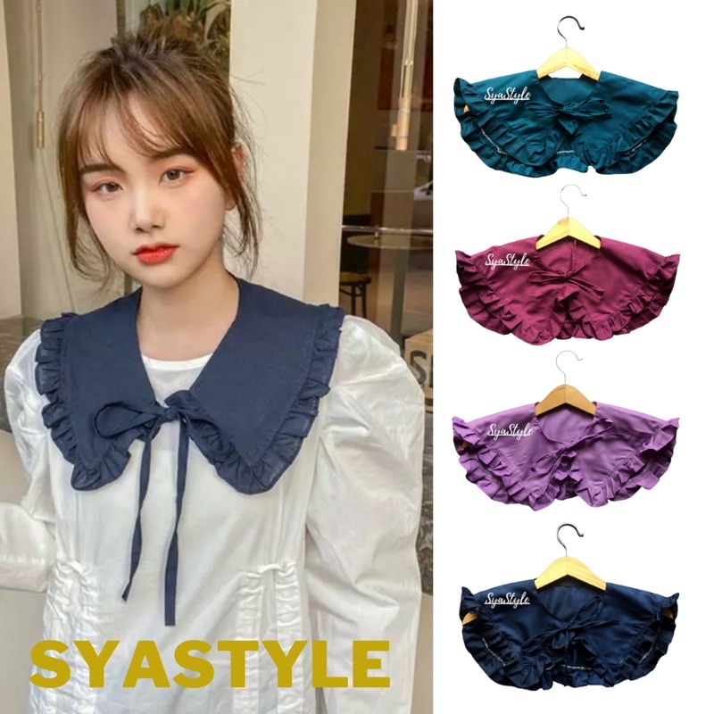 FAKE COLLAR WANITA PREMIUM, FAKE COLLAR MURAH, FAKE COLLAR POLOS, Kemeja putih polos, kemeja wanita,