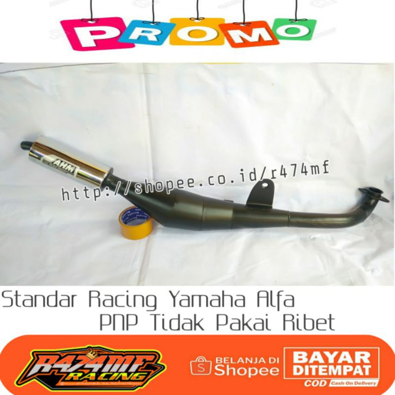 Knalpot Yamaha Alfa Standar Racing AHM / Knalpot Racing Yamaha Alfa Standar Racing AHM /Knalpot Alfa
