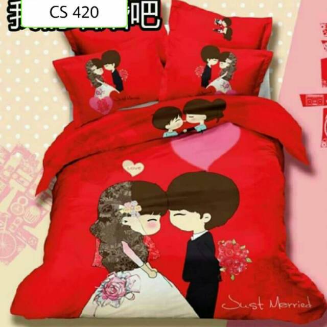 Sprei dan bed cover katun jepang motif panel