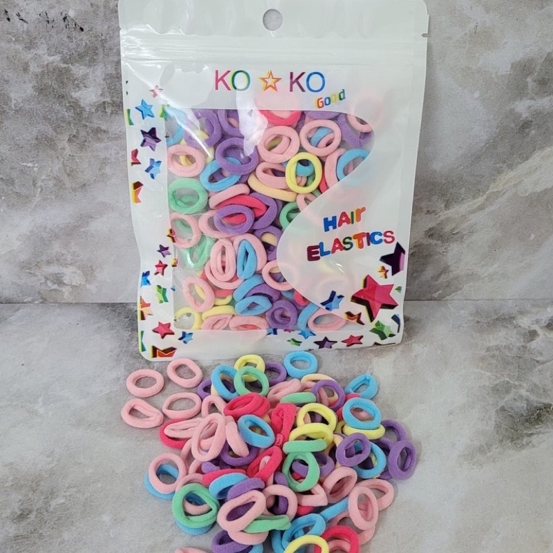 IKAT RAMBUT KARET DONAT ISI 100pcs/ TOWEL RING MIX WARNA / HARGA GROSIR