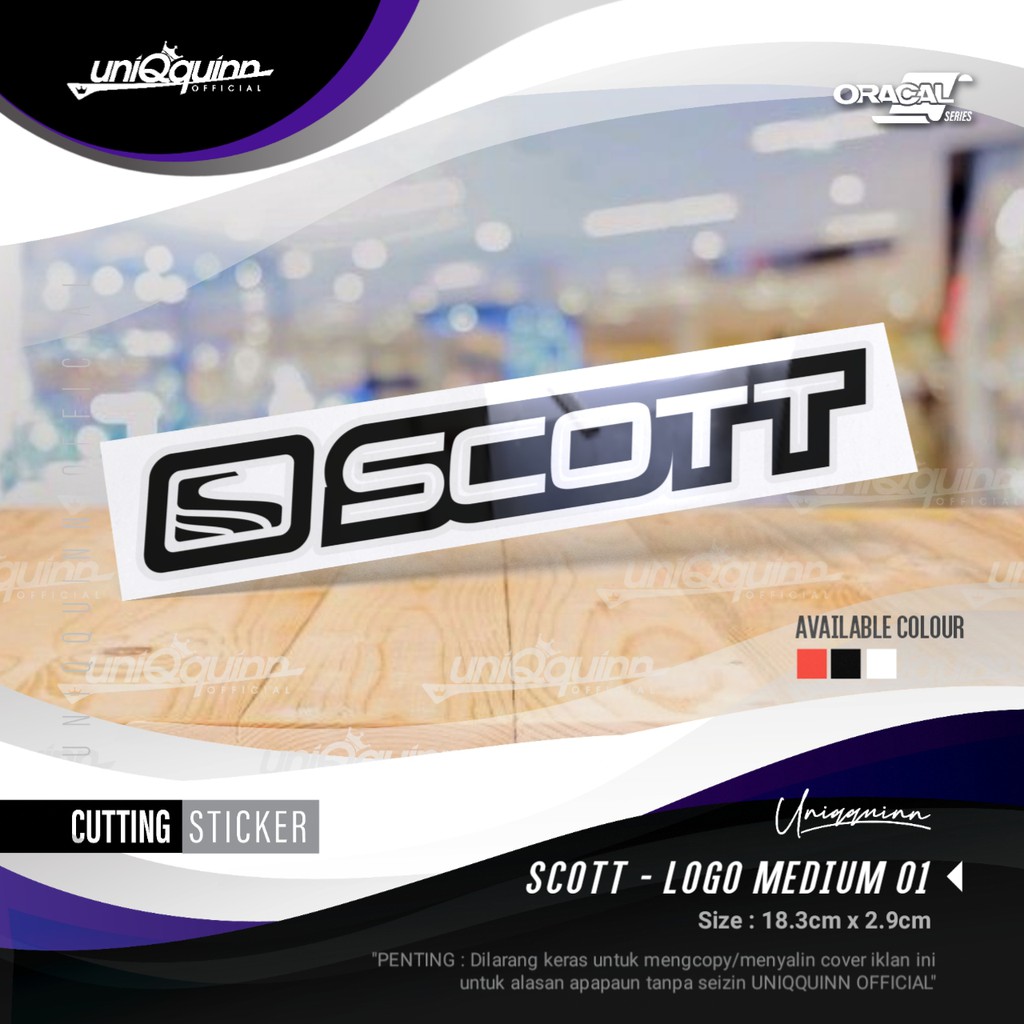 Jual Uq Cutting Sticker Sepeda Scott Logo Medium Stiker Sepeda