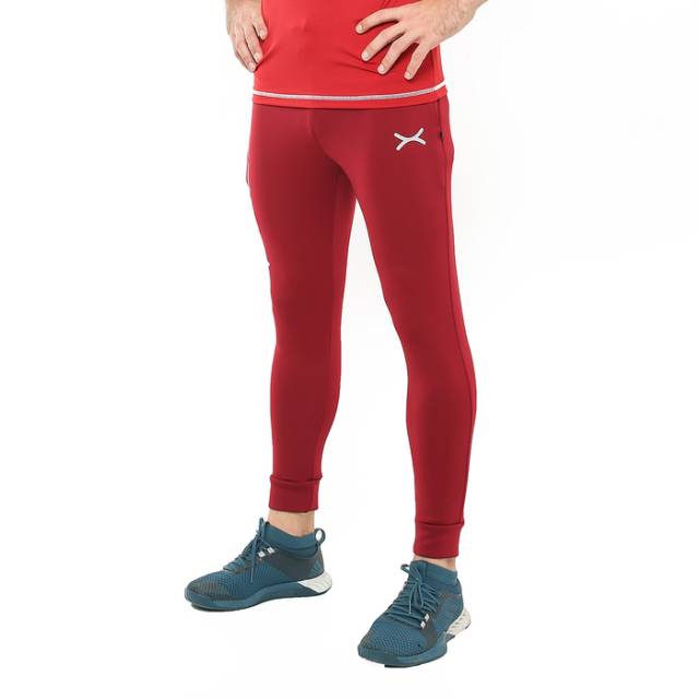 FCS-002MG Celana jogger sport fitness FLEX merah gelap