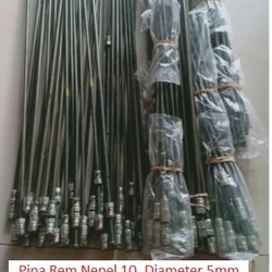 Pipa selang Minyak Rem besi Nepel 10. Diameter 5 mm Panjang 30 cm (besi) harga satuan