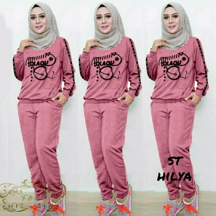 SETELAN WANITA Setelan Baju Senam Muslimah Terbaru Kaos Seragam olahraga Aerobik