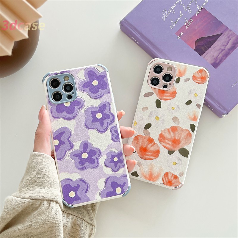 Casing Xiaomi Redmi POCO X3 NFC X3 PRO M3 Xiaomi Redmi 9 9C NFC 9A 9i 9T 9 PRO Power 10X POCO M2 PRO POCO X3 NFC X3 PRO M3 Redmi Note 9 8 10 10S 9 PRO MAX 9S A15 A15S A54 Sun Flower Camera Lens Protection Lamb Skin Leather Soft TPU Case