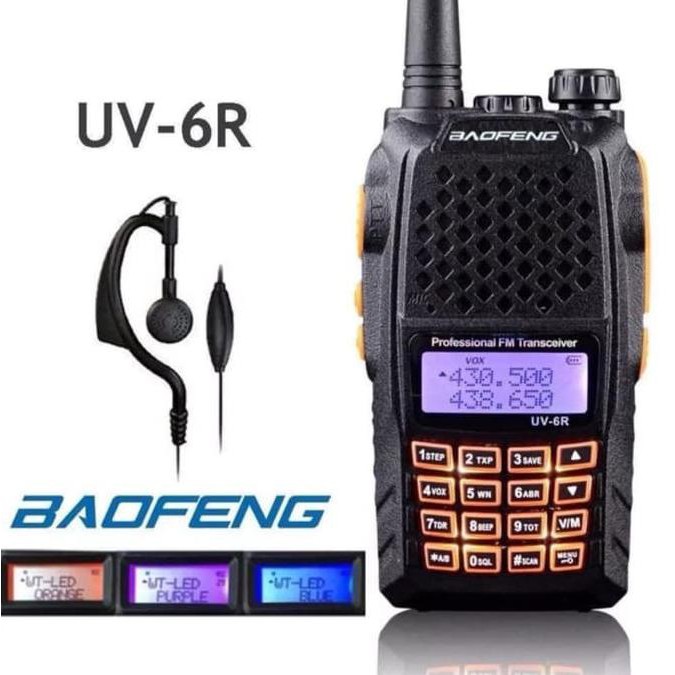 terlaris01 Baofeng HT Handy Talk Talky UV6R Walkie Talkie Radio Komunikasi UV-6R