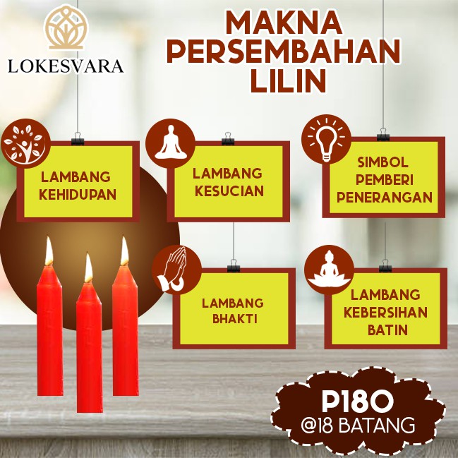 Lilin Sembahyang Parafin Sukhavati P180 Merah