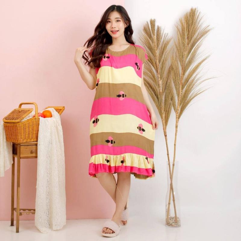 Daster Wanita Terbaru 2022 Viral Kekinian Home Dress Motiv Unik Model  Termurah Daster Midi Ruffle