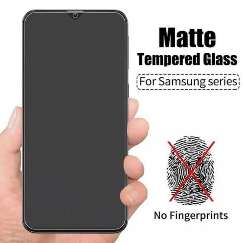 (TG-KACA MATTE) Tempered glass Anti Glare Samsung M20/A10/A10S/M10/A7 2018 Antigores MATTE