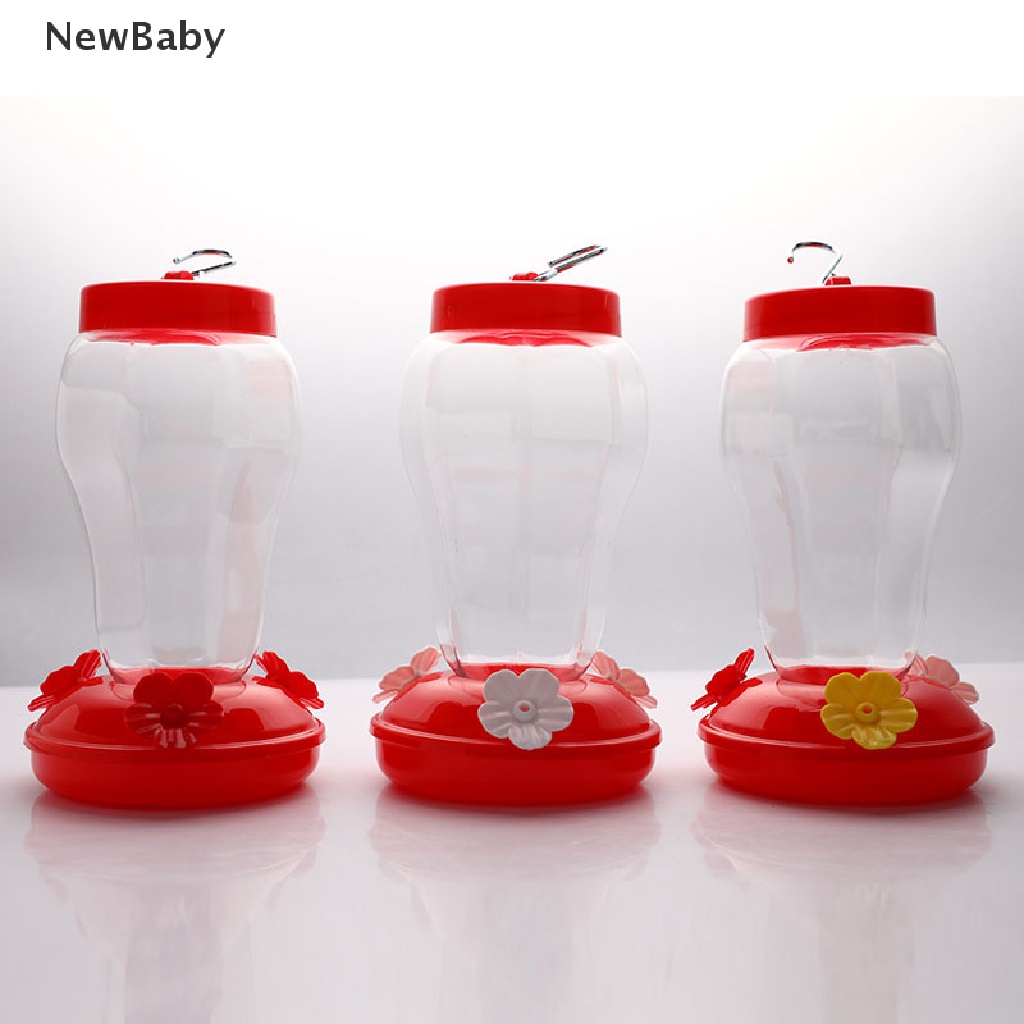 Newbaby 1pc Tempat Makanminum Burung Kolibri Model Gantung Bahan Plastik Untuk Kebunoutdoor