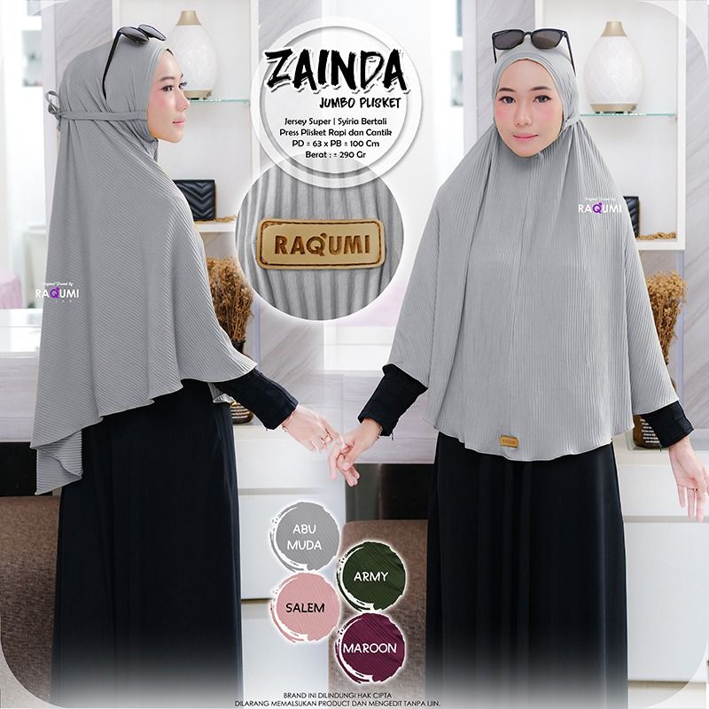 ZAINDA JUMBO PLISKET - Kerudung Instan - Jilbab Premium - Kerudung Murah - Jilbab  Simpel