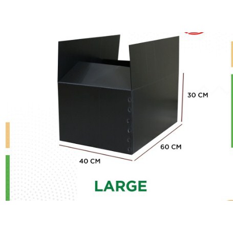 

TERLARIS KARDUS PLASTIK ALVABOARD, KOTAK PENGIRIMAN, BOX PINDAHAN UKURAN 60 X 40 X 30 mm