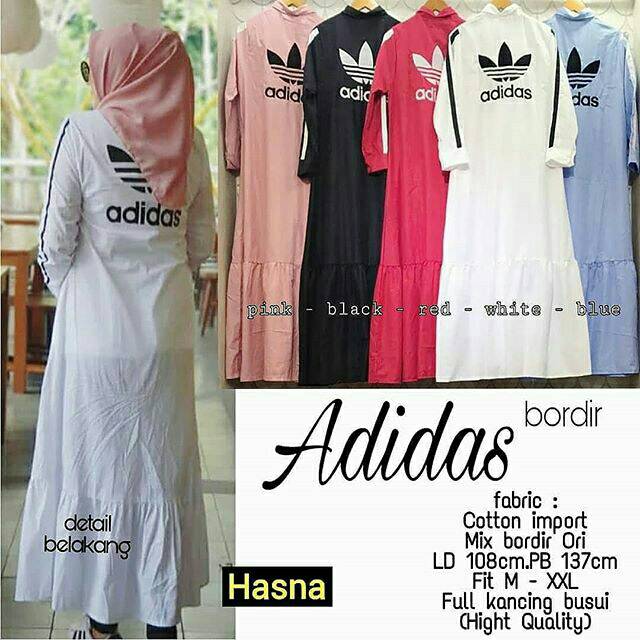 DRESS MUSLIM, baju wanita, baju gamis, dress, gamis, Baju gamis, fashion wanita, ADIDAS DRESS