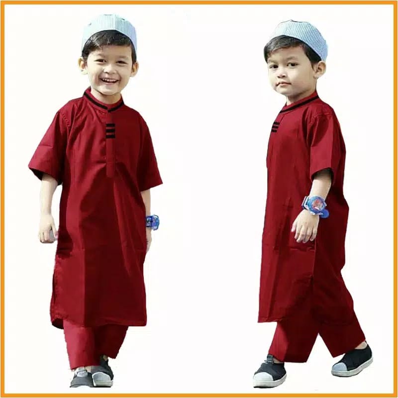 Baju Koko Anak Laki -- Setelan Baju Koko Anak 2-12  tahun