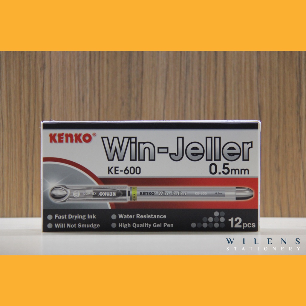 

PULPEN GEL WIN-JELLER KENKO KE-600 / PULPEN GEL 0.5MM / ISI 12 PCS