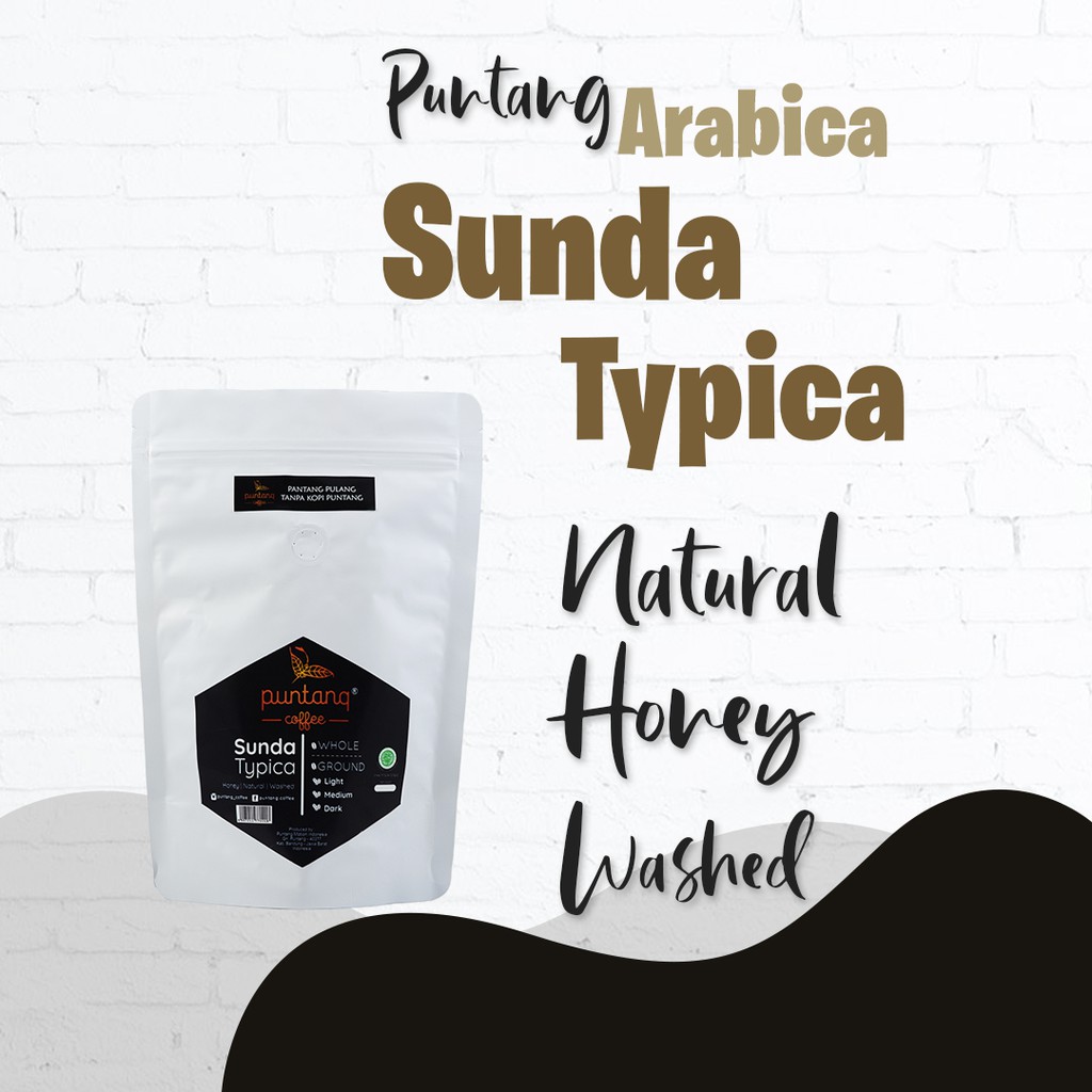 

Kopi Bubuk/Biji Arabika Sunda Typica Puntang Coffee Natural/Honey/Washed 200g