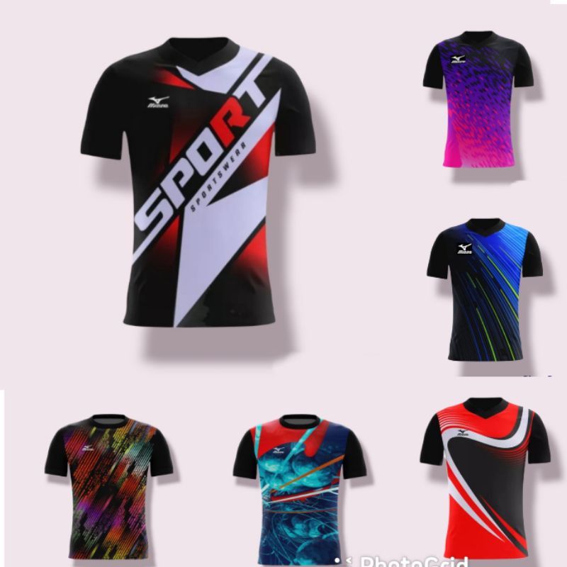 BAJU  MIZUNO BAJU VOLLY OLAHRAGA BAJU FUTSAL VOLLY BULUTANGKIS JERSEY OLAHRAGA PRINTING