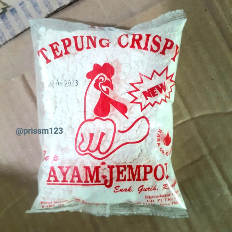 

Tepung Crispy cap Ayam Jempol/Tepung Ayam Goreng UD. Putri Ayu 135 gr