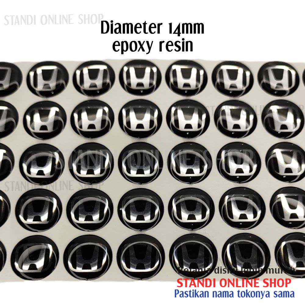 Emblem Kunci Lipat Sticker Logo Bulat 14mm Resin Epoxy VVDI KEYDIY JMD