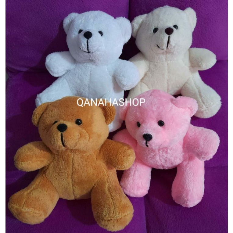 (premium) boneka 12 cm teddy bear mini / boneka telapak kaki / boneka bear mini / boneka buket / mil