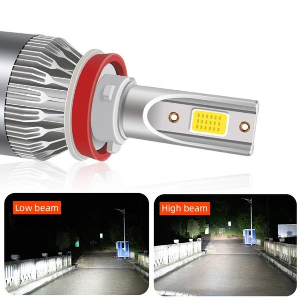 Lampu LED Mobil Headlight C6 H11 COB Lampu LED Depan Mobil 2 PCS 36W