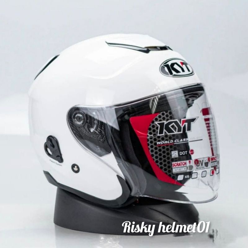 Helm Half face KYT Kyoto Putih original