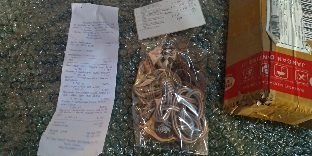 Souvenir Gantungan Kunci Seblak Kasur Tebah Pemukul Kasur