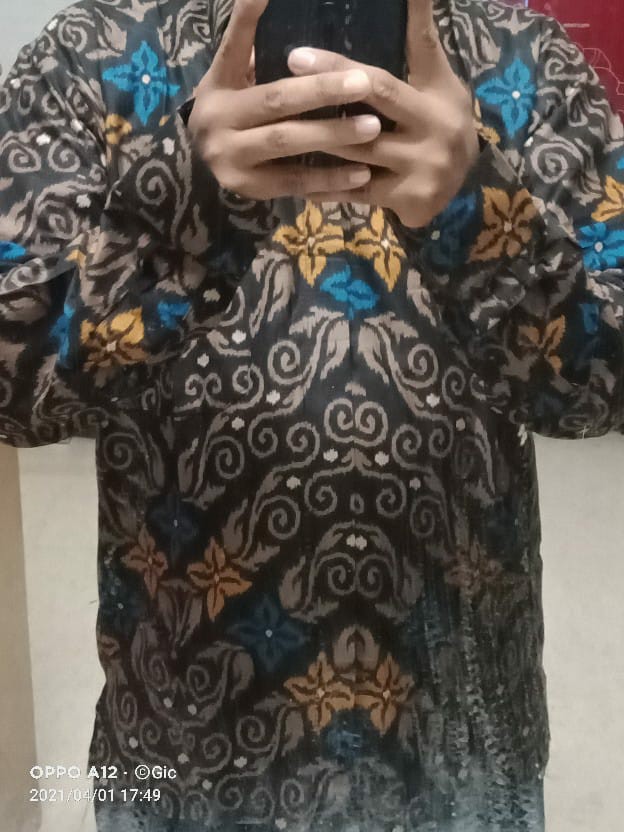 Batik Couple Keluarga - Batik Couple Keluarga Sania Ruffle Ori Ndoro Jowi Dnt Motif Cibulan Biru