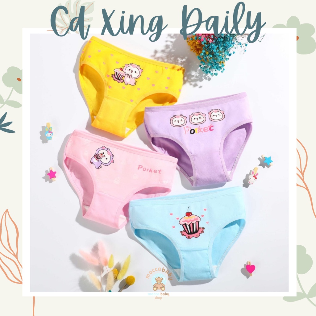 MBSS - XING DAILY CD POCKET STG celana dalam anak perempuan bahan katun halus 2-12 Tahun