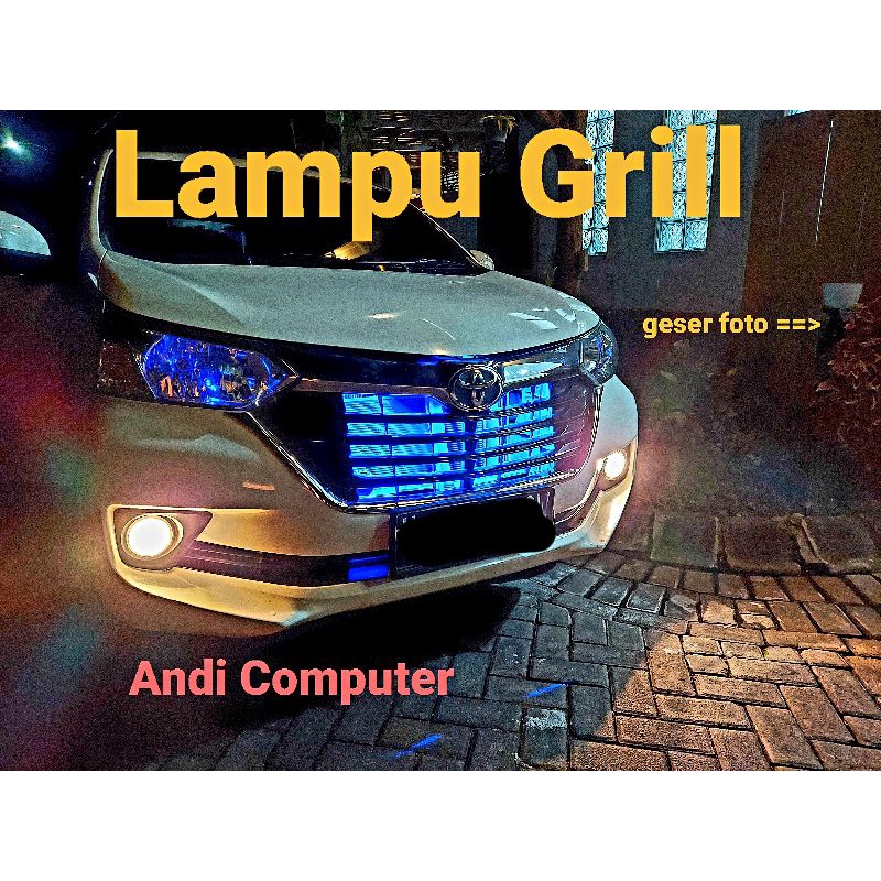 Lampu Dalam Grill Gril Bemper DRL Mobil 6 Mata Lampu Variasi Mobil Motor Paket 6 Strip