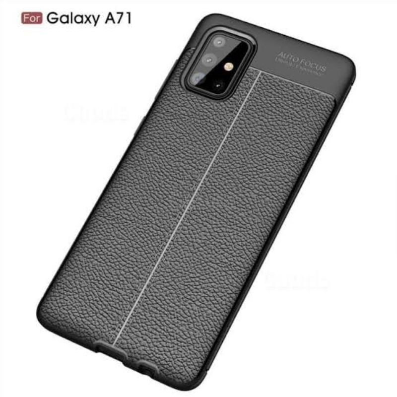 SAMSUNG GALAXY A71 AUTO FOCUS SOFTCASE LEATHER CASE KULIT JERUK