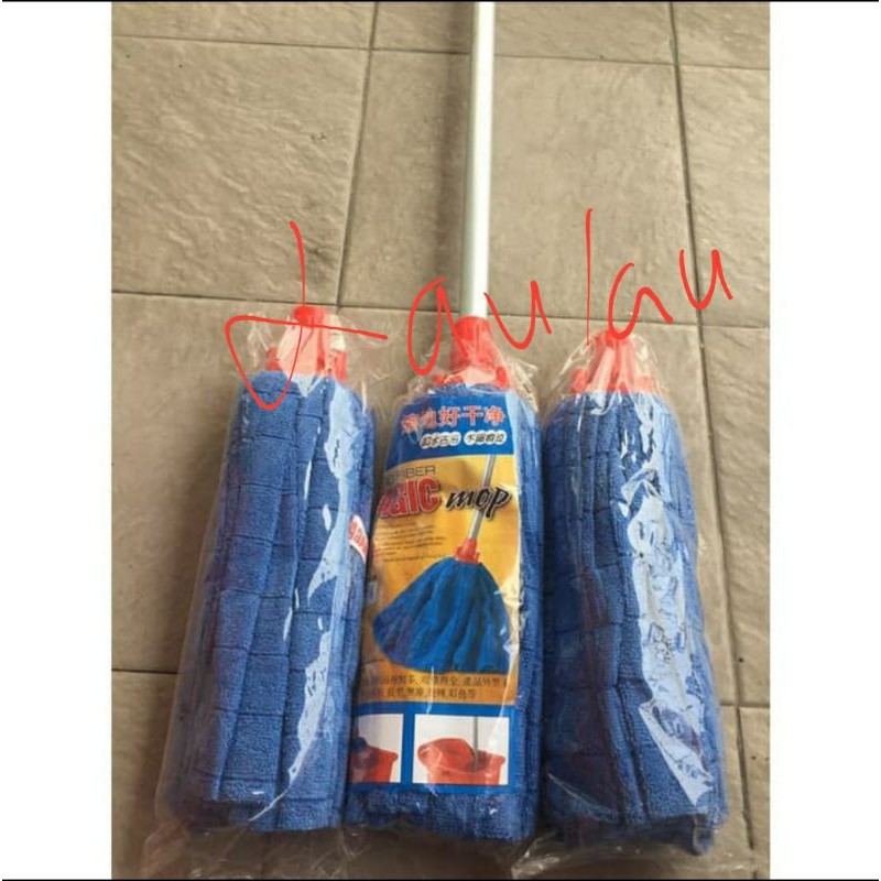 Pel Lantai Kain Microfiber Nagata 5830 MF + Gagang Alat Pelan Pembersih Ruangan