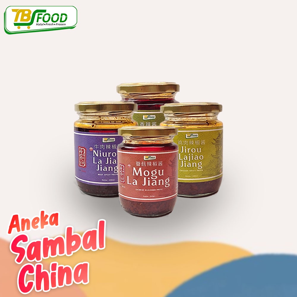 Sambal Mogu La Jiang, Sambel Niuro La Jiang, Mogu La Jiang ,Jirou la Jiang 270gr/Bumbu Hotpot Dimsum Rasa Jamur, Ayam, Sapi, Pedas/Ramen/Szechuan/Lamian/ Chili Bean Sauce Paste/Pasta Kedelai Chili/Topanciang/Broad Bean Chili Sauce/Pixian Doubanjiang Halal