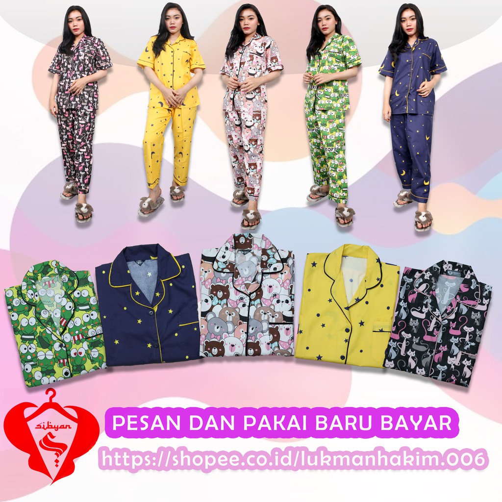  BAJU TIDUR CP COUPLE IBU ANAK KOPEL MOM AND KIDS BAJU 