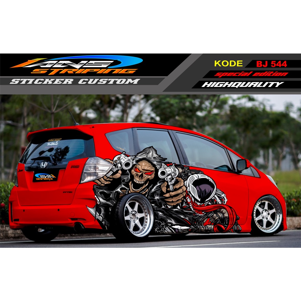 DECAL STICKER MOBIL JAZZ BRIO AGYA SIGRA YARIS SWIFT / STICKER VARIASI MOBIL VENOM /