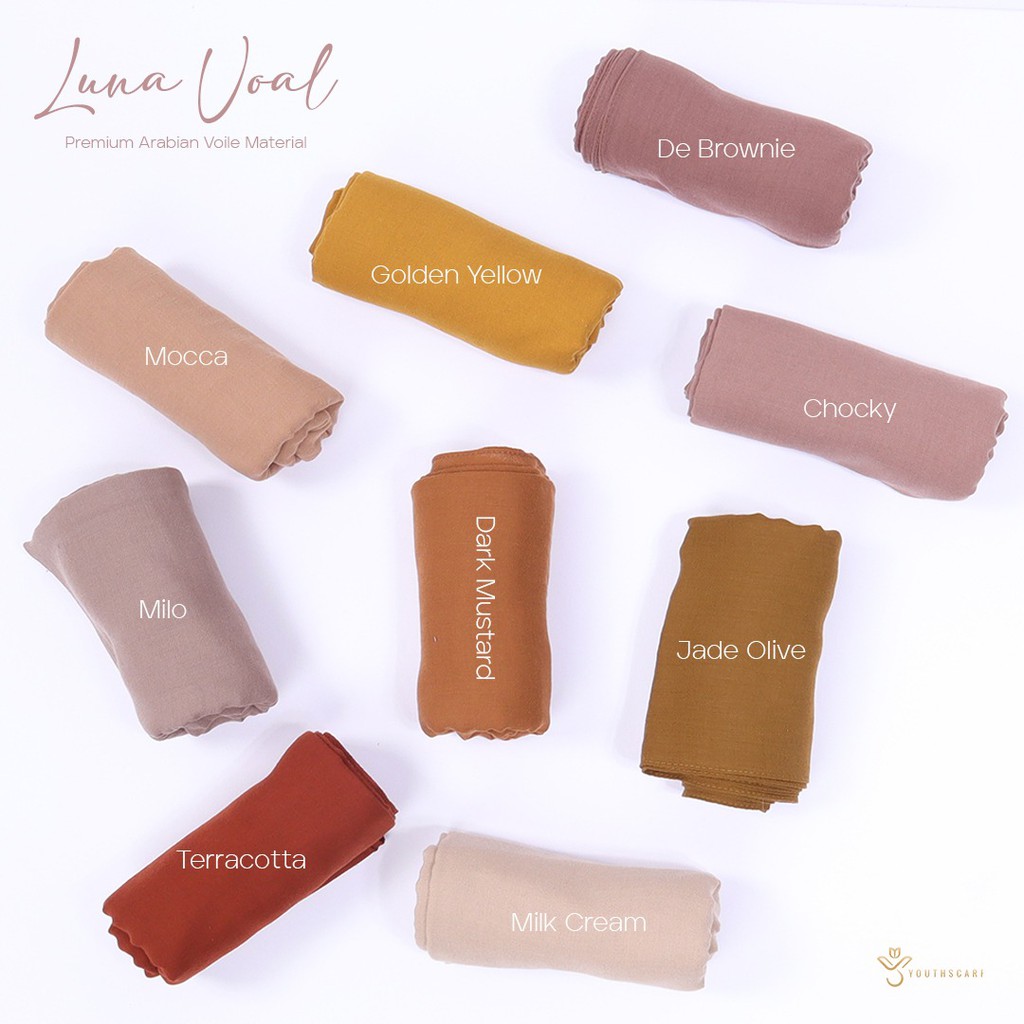 HIJAB VOAL HIJAB SEGI EMPAT POLOS YOUTHSCARF LUNA VOAL - PART 2