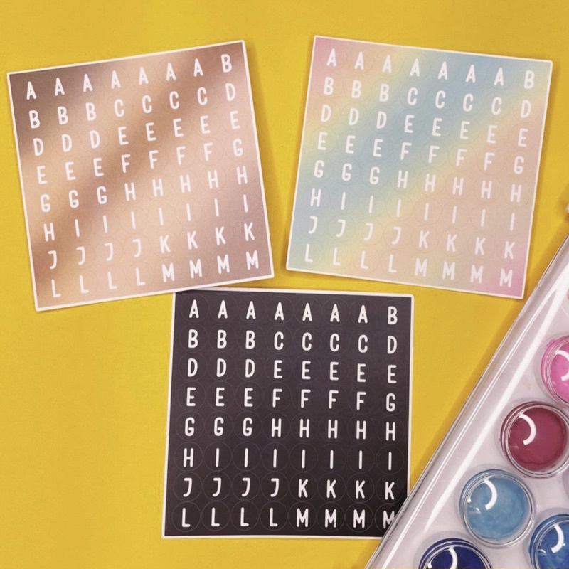 

alphabet huruf angka sticker journaling pack deco