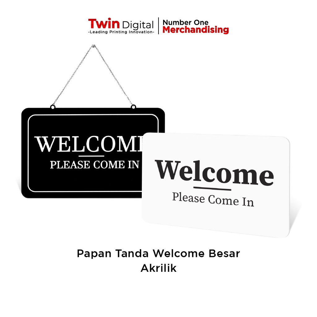 

Twindigital Papan Welcome Exclusive Sign Welcome Acrylic - Papan Welcome Eksklusif Akrilik