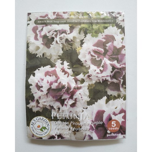 Benih Biji Bunga Petunia Double Pirouette Purple Pack - Als Garden