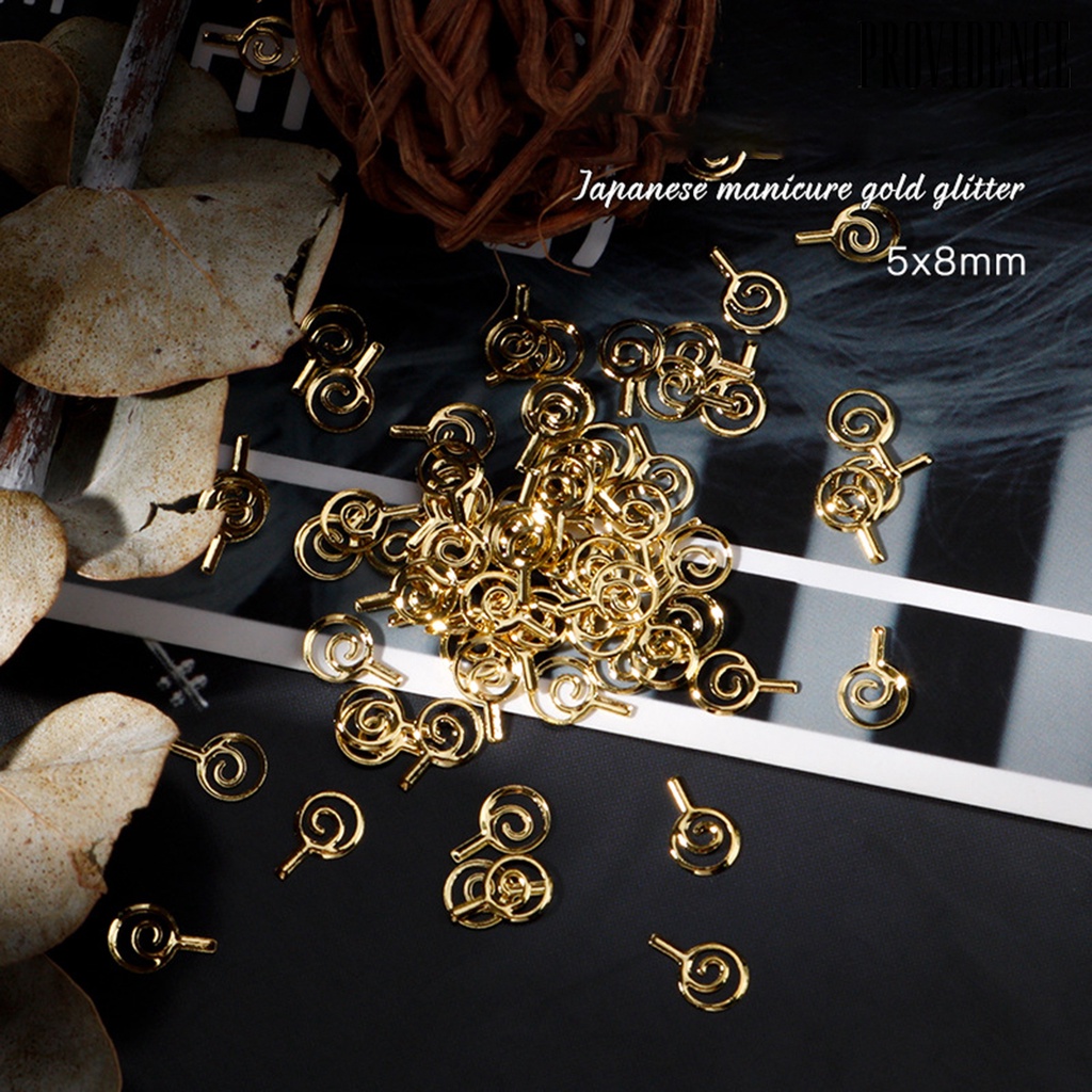 Providence 100pcs / Set Charms Rivet Metal Glitter 3d Untuk Dekorasi Nail Art / Manicure