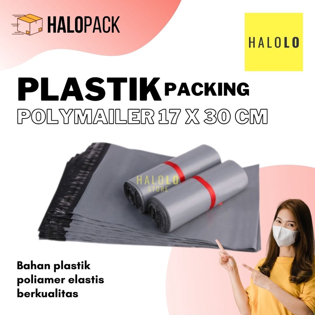 

Kantong Plastik Polymailer Amplop Packing Online Poly Mailer 17x30 cm