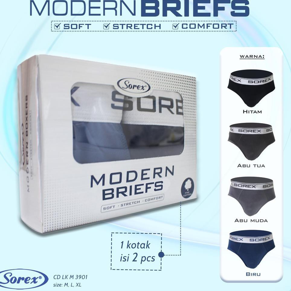 Sorex Man CD Pria LK M 3901 Modern Briefs Murah Lembut