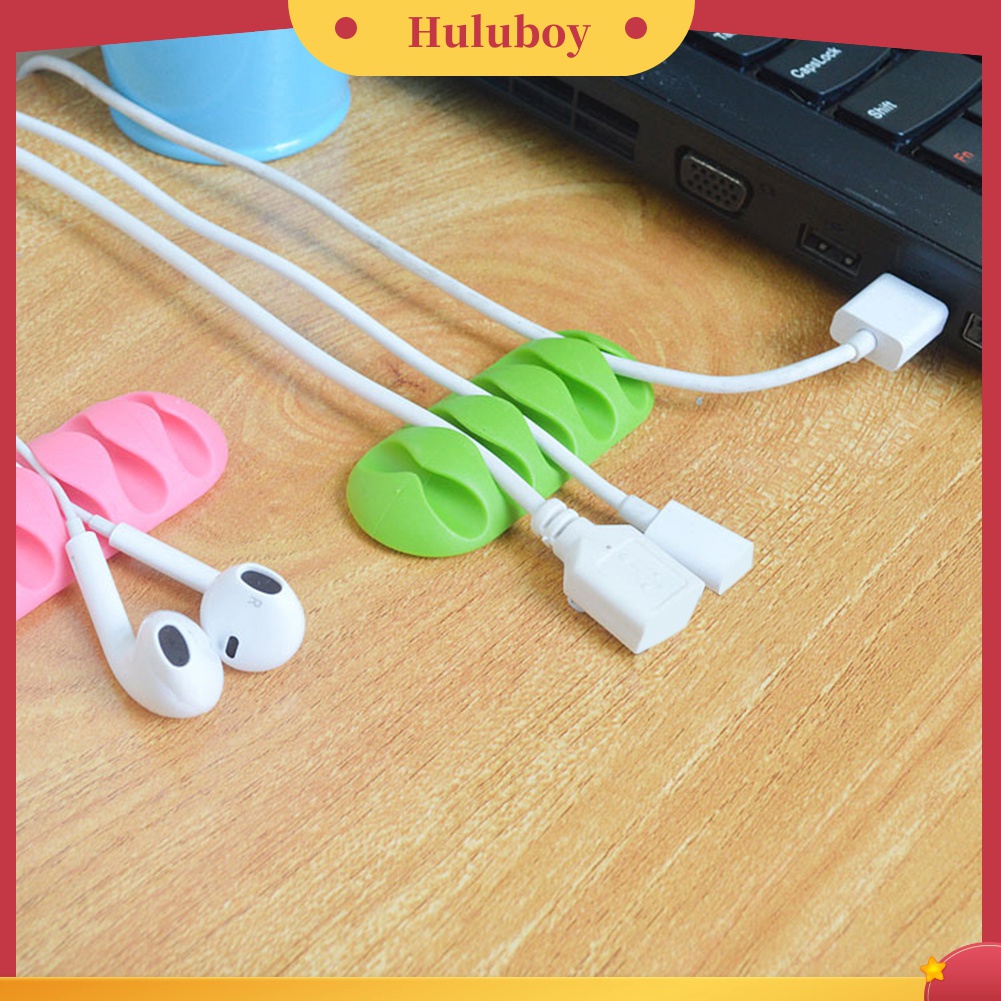 Klip Holder Kabel Earphone 5 Slot Dengan Perekat