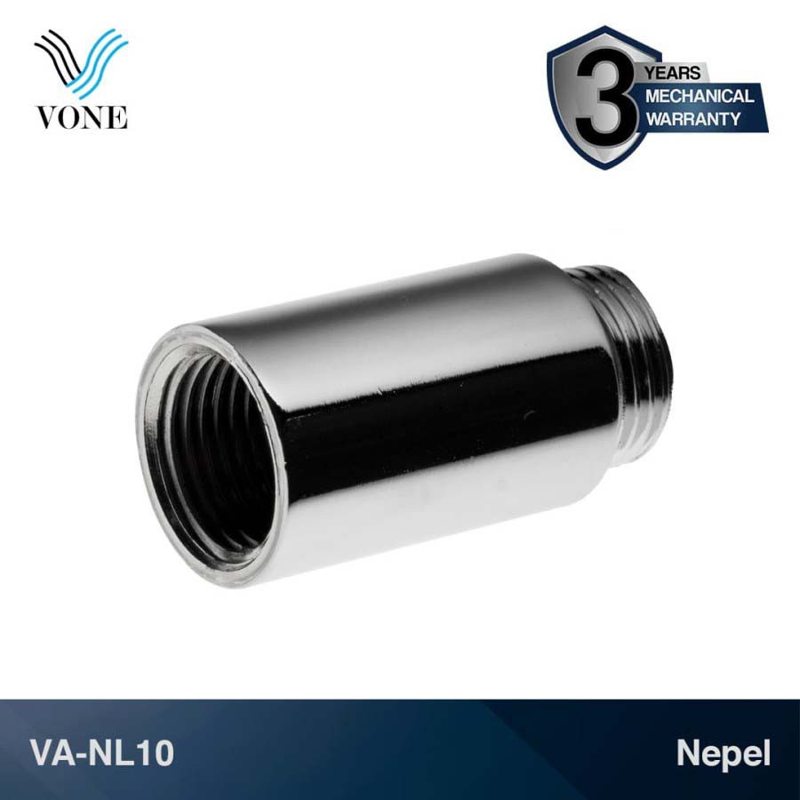 VONE VA-NL10 Nepel Pipa Pipe 1/2" M x 1/2" F Sambungan Sok Keran Kran