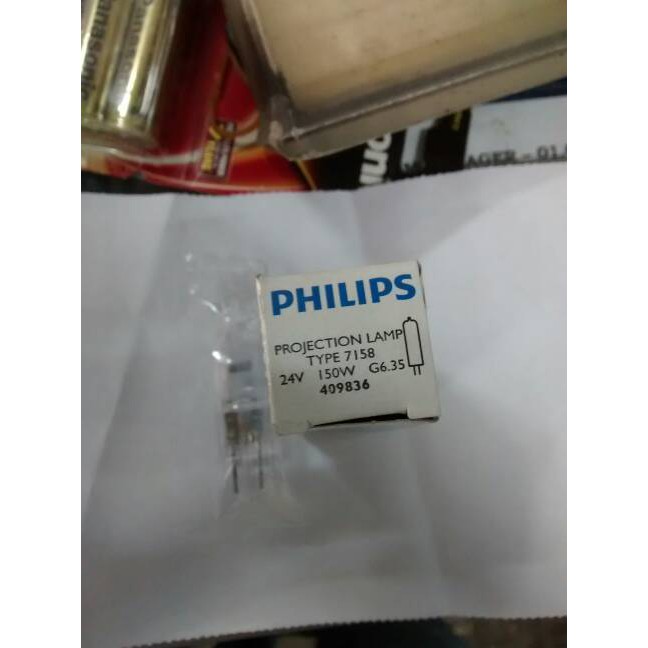 Lampu Proyektor Halogen Kacang Philips 24v 24 volt 150w 150 watt
