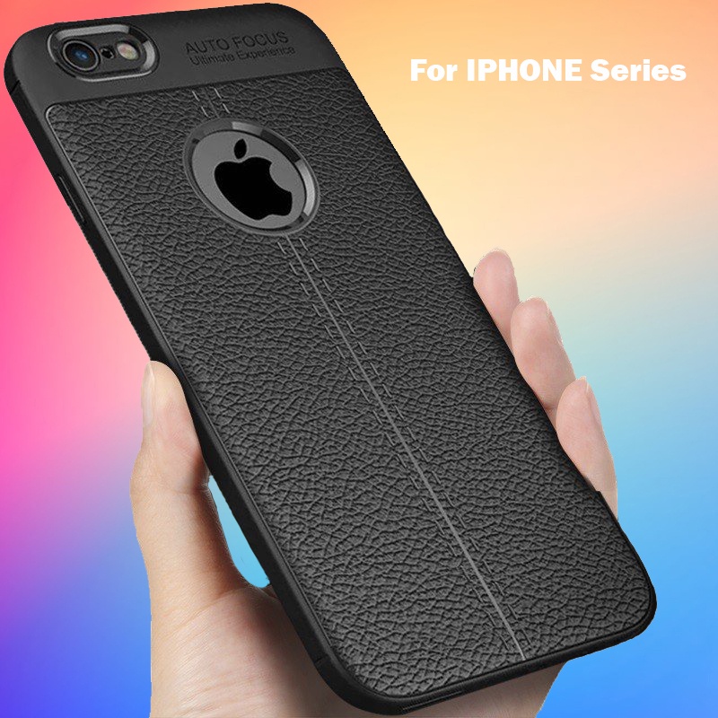 Softcase AUTOFOCUS LEATHER AUTOFOKUS KULIT JERUK IPHONE 5 6 6+ 7+ 8+ 11 11 Pro Max X XS MAX XR